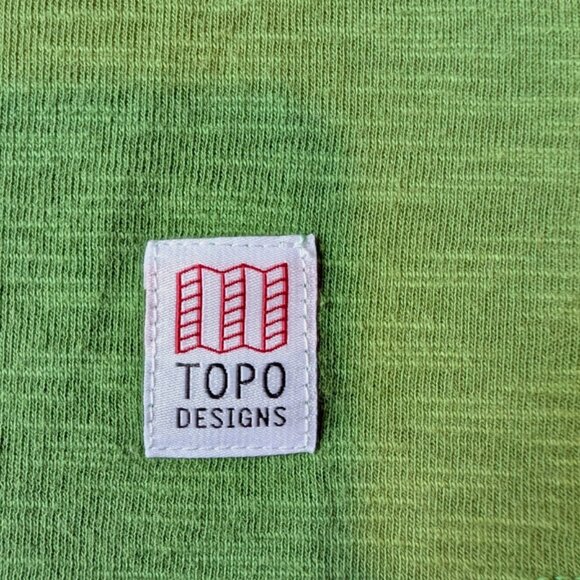 Topo Designs Womens Small Baseball Style 3/4 Sleeve T-Shirt heather green - Picture 9 of 10
